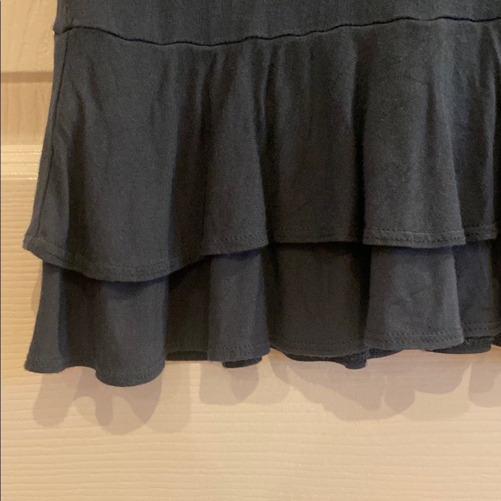 LOFT Teal Ruffle Hem Top - Picture 2 of 5
